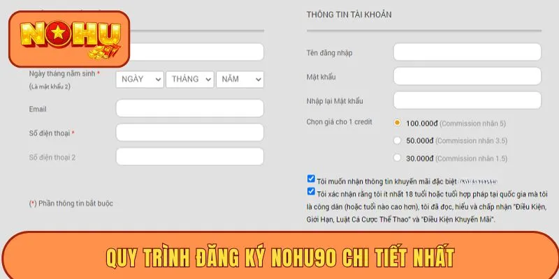 Quy trình đăng ký Nohu90 chi tiết nhất